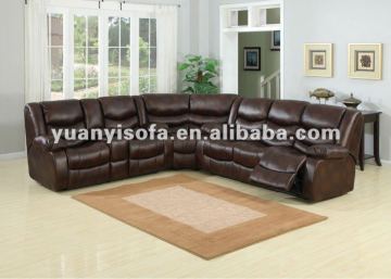 Modern reclining sofa, leather reclining sectional sofa YR1267