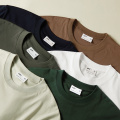 Men's Solid Drop Shoulder T Shirt Rib Knit