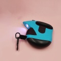 LED auto-retrattile a retrattile nylon doppia stampa personalizzata logo lusso slip clip pet dog guinzaglio 5m