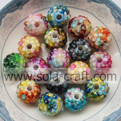 Brilliant Artificial Yellow Ceramic Acrylic Resin Rhinestone Beads