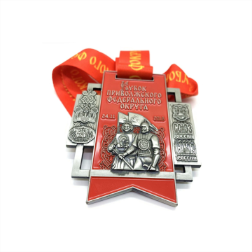 Medallas de esmalte de historia de metal 3D personalizada