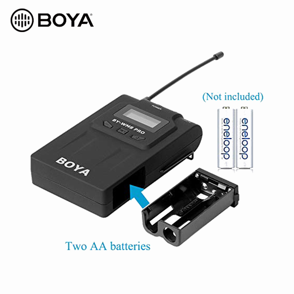 High Quality BOYA BY-WM8 Pro Upgraded UHF Dual-Channel Wireless Microphone System