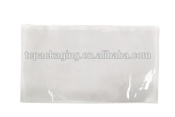 Transparent pvc slider zip lock bag