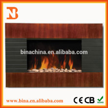 2015 Wall mounted Wooden Decore flame effect electric fireplace heater