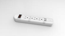 Four way UL extension socket with USB