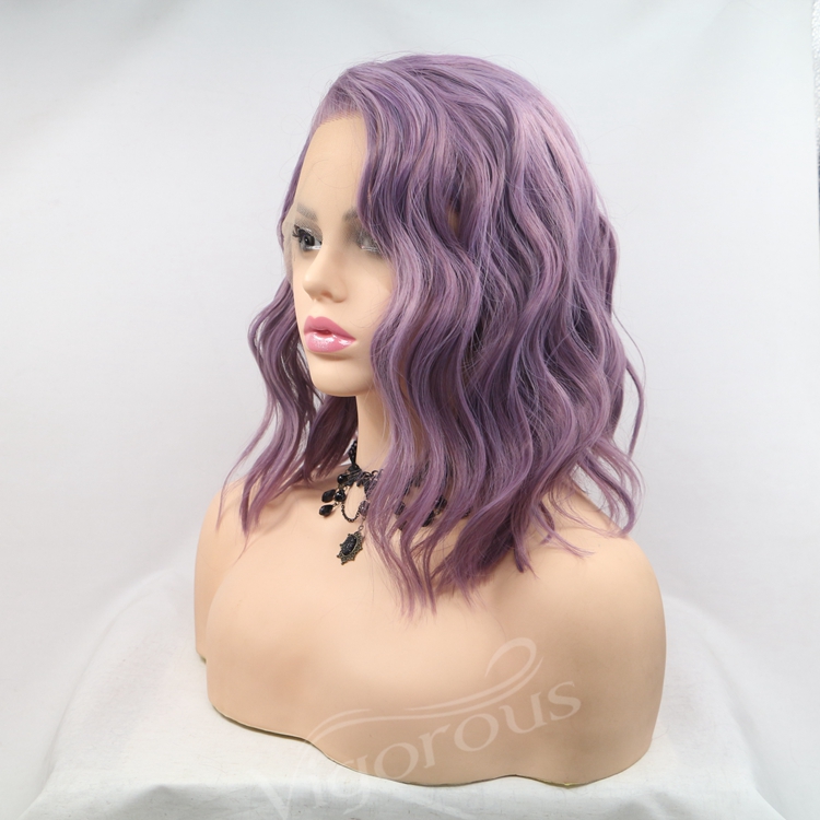 Vigorous mono short bob premium high quality afro kinky curly wholesale black women synthetic hair wigs lace front