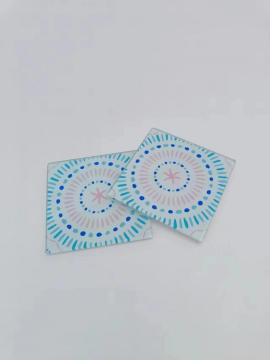 Glass coasters 10x10cm 4pcs/set