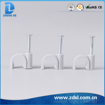 Superior quality Heat-Resisting Round Grey Plastic Cable Clips