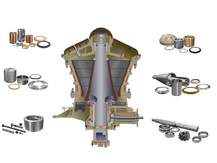 parts of gyratory crusher