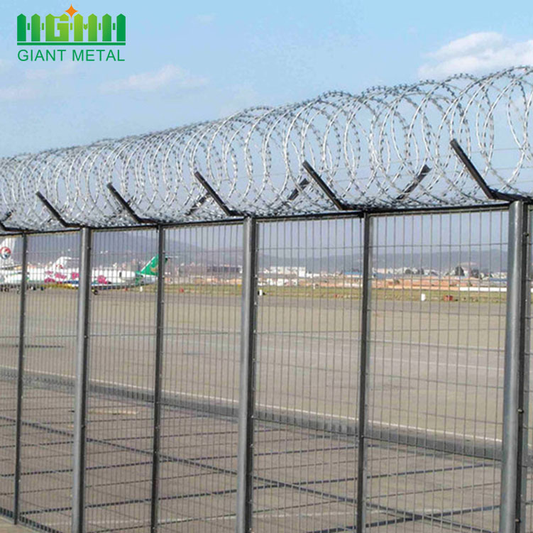 High Security Airport Fences With Razor Barbed Wire