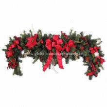 4ft Artificial Christmas Swags with Glittery Pre-decoration, Suitable for Decorate Mantelpiece