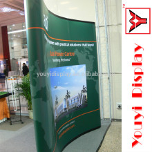 straight/curve pop up free standing display