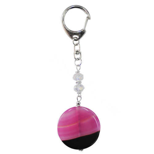 Natural Gemstone Agate Keychain