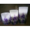Flameless battery control Lavender LED candle