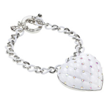 Fashion kingdom hearts bracelet with silver plated