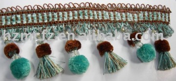 ball tassel fringe with beautiful trim