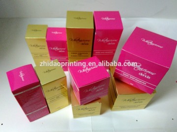 Gold foil paper box with logo printed