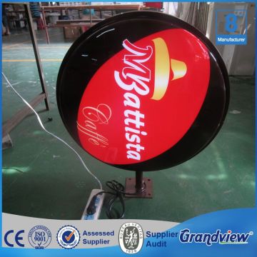 ACRYLIC Material Outdoor advertising light box vacuum foam circular light box