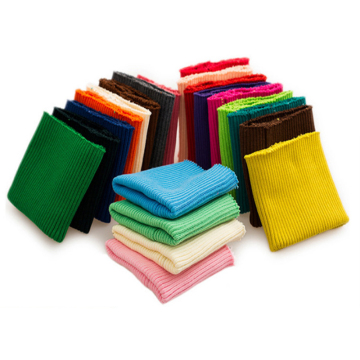 Custom Black Cotton Spandex Ribbed Knit Cuffs for Jackets and Bomber Clothing Accessories