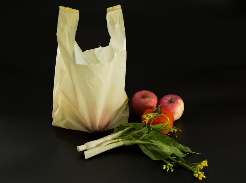 Yellow Plastic Shopping Bags