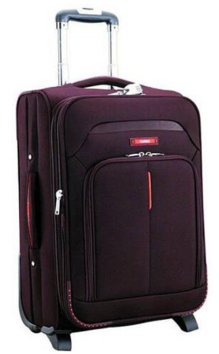 High quality nylon fabric 2 wheels travel trolley luggage