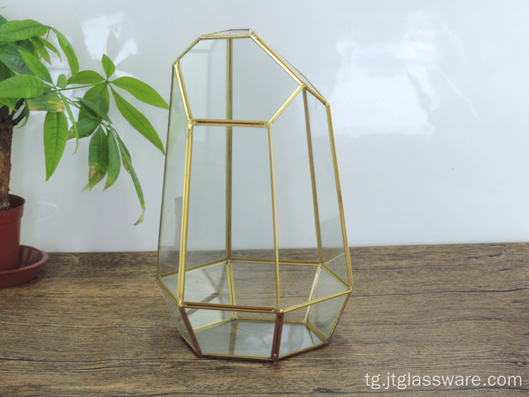 Home Garden Ороиши геометрии Glass Terrarium