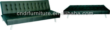 black leather sofa bed