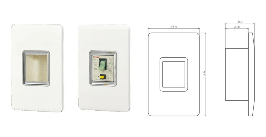 Flash mounting enclosure for mini breaker