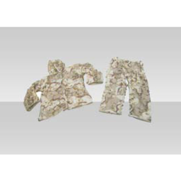 Three-color desert split camouflage suit