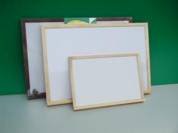magnetic white board, wooden frame white board