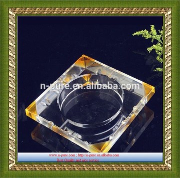 Square Crystal Ashtray,Square Clear Crystal Ashtray For Home Decoration