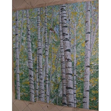 Оптовая торговля Wall Art Forest Pattern Стеклянная мозаика Mural