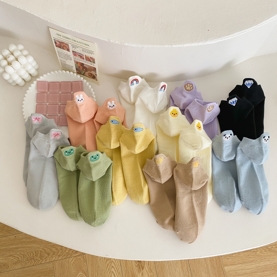 10 Kulay ng mga medyas ng bangka ng hayop para sa maraming nalalaman estilo