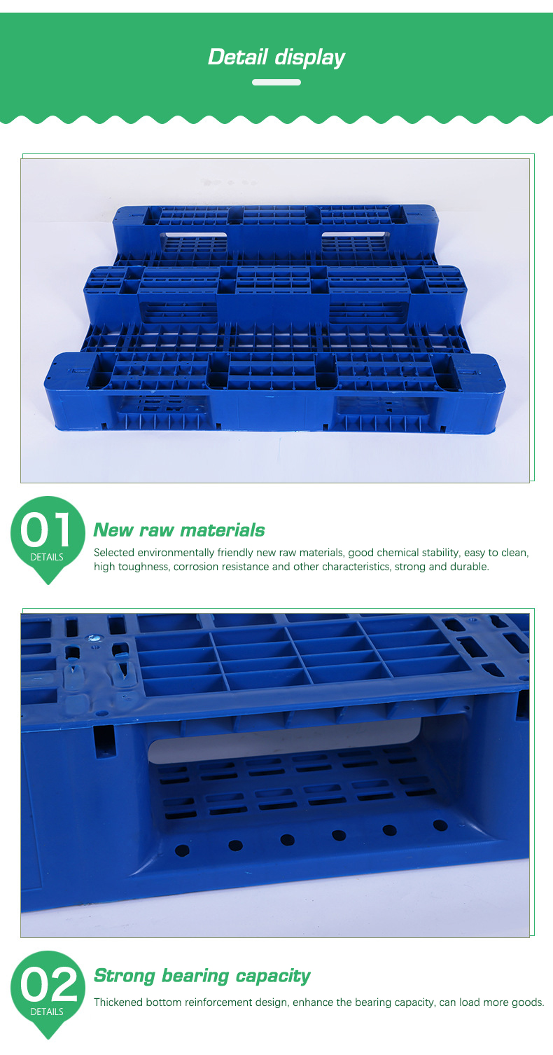 1200*1000*150 mm High Quality HDPE Heavy Duty Pallet Single Faced plastic euro pallet