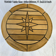 Oval Shape Teak Table Top for Marine Yacht RV - 440x580/600x800mm