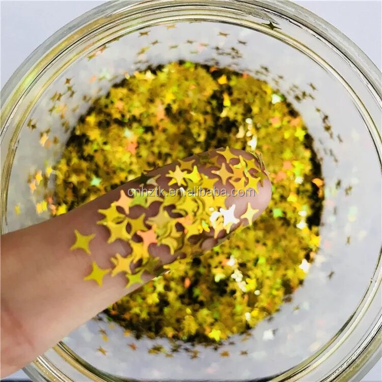 Bulk special PET Glitter shapes  flame and coffee cups shapes glitter powder