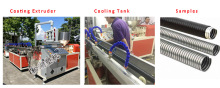 PVC Galvanized Metal Corrugated Tube Extrusion Line