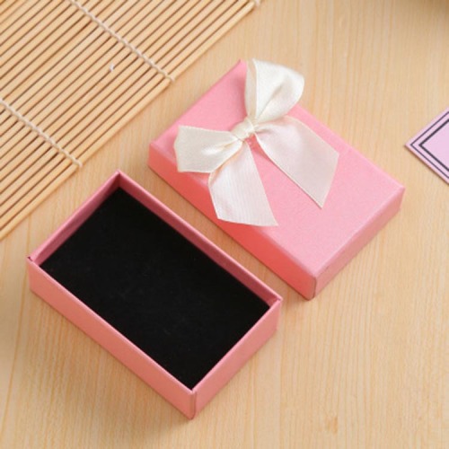 Custom Jewelry Ppaper Packaging Gift Box with Ribbon