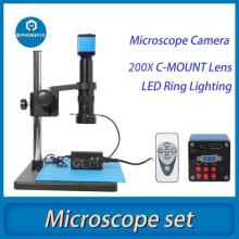 Digital Industrial Microscope With 13MP HDMI VGA Camera