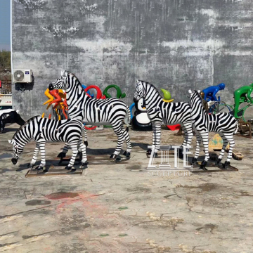 Custom fiberglass animal statue resin zebra sculpture for park decoration