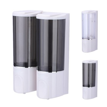 Double Plastic 350ML Wall Mounted Liquid Soap Dispenser