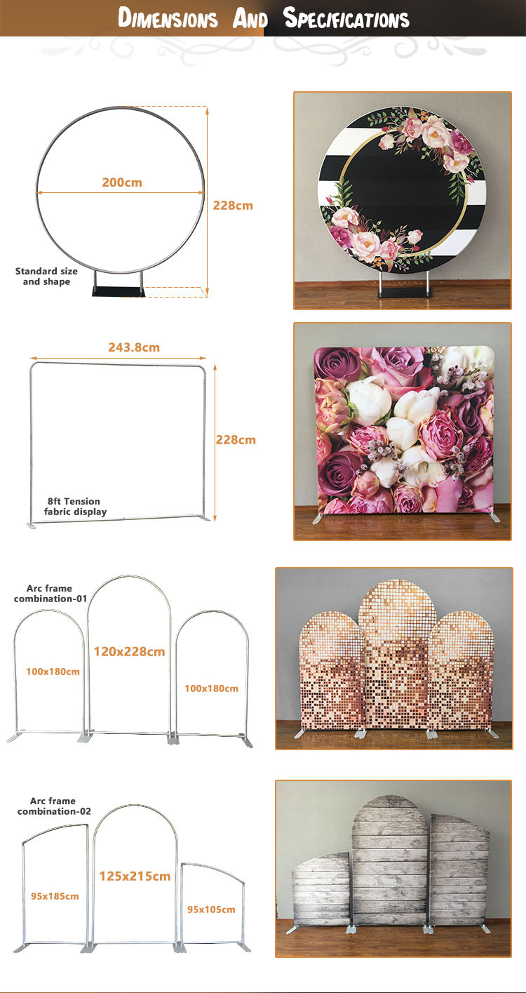 Wedding Metal Aluminum Arch Frame Unicorn Birthday Party Backdrop