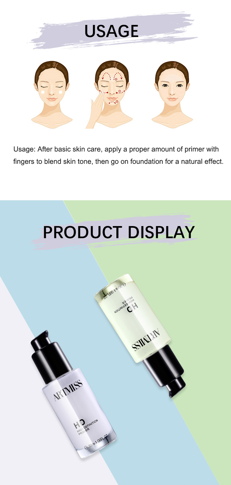 Brightening Waterproof Face Primer Makeup