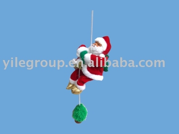 10&quot; santa climbing rope/santa toys/climbing santa