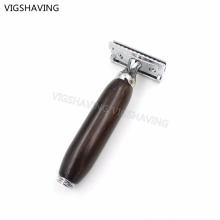 Ebony Wood handle Double edge safety shaving mens razors