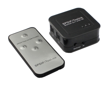 SPDIF Toslink Optical Digital Audio Splitter 3x1