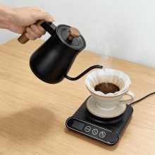 Portable Stainless Steel Coffee Maker with Fast Heating and Temperature Control