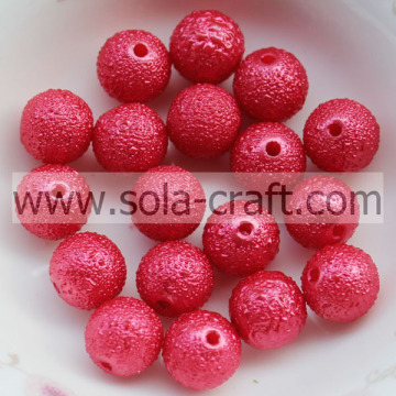 Rides belle collier de perles d&#39;imitation 8mm grosses perles acryliques couleur rouge