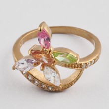 Gold Ring, Butterfly Brass Diamond Cz Gold Ring, Gold Rings Designs For Men & Women P6334