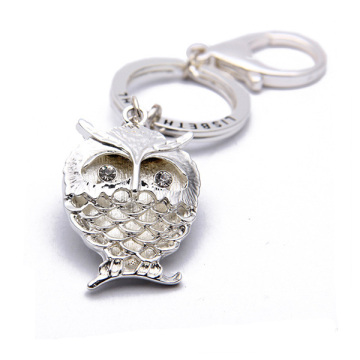 OEM Zinc Alloy Custom Metal Keychain Owl Metal Key Ring